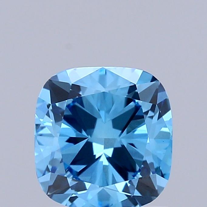 1.02 Ct. Fancy Vivid Blue Cushion Lab Grown Diamond