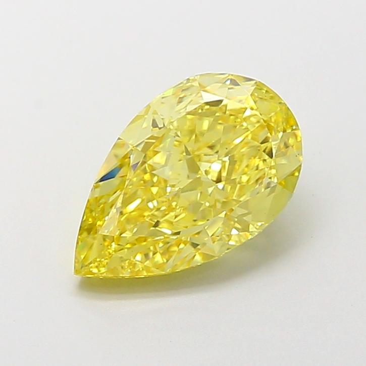 2.58 Ct. Fancy Intense Yellow Pear Lab Grown Diamond