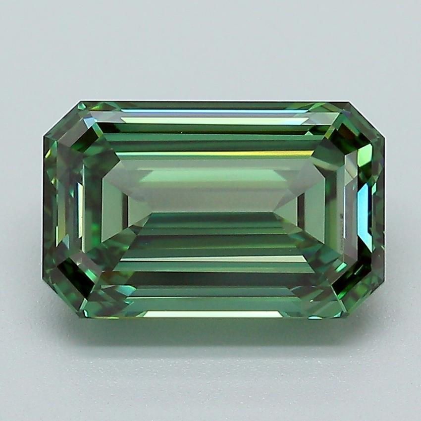 3.01 Ct. Fancy Vivid Green Emerald Lab Grown Diamond