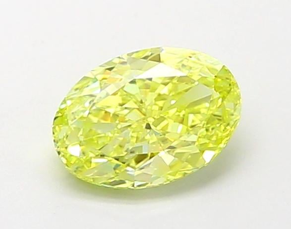 1.03 Ct. Fancy Intense  Yellow Oval Lab Grown Diamond