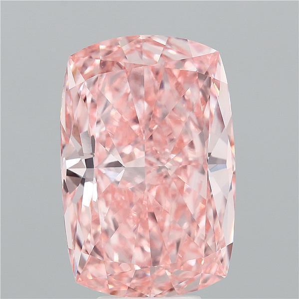 8.28 Ct. Fancy Vivid Pink Cushion Lab Grown Diamond