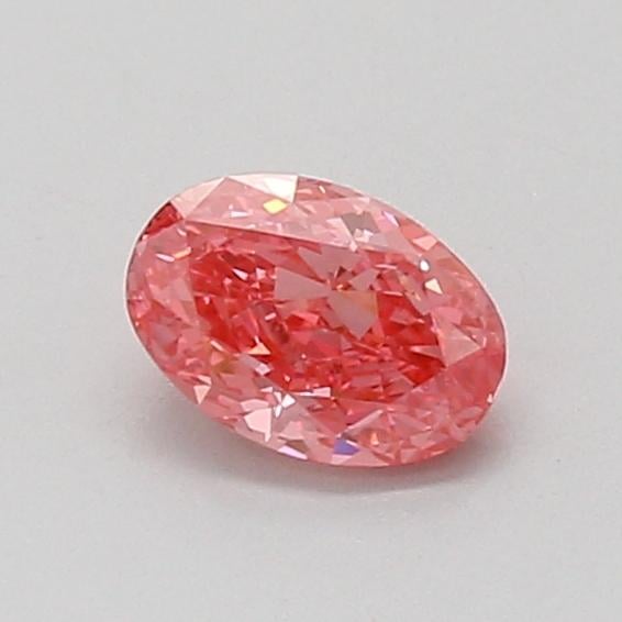 0.55 Ct. Fancy Vivid Pink Oval Lab Grown Diamond