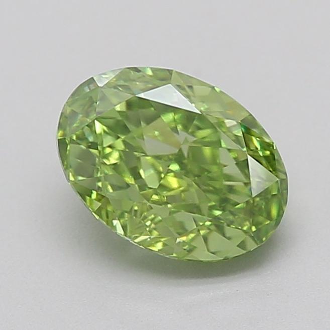 1.03 Ct. Fancy Vivid  Green Oval Lab Grown Diamond