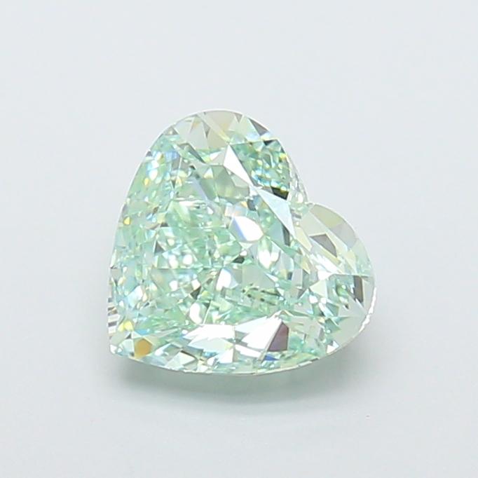 1.93 Ct. Fancy Intense  Green Heart Lab Grown Diamond