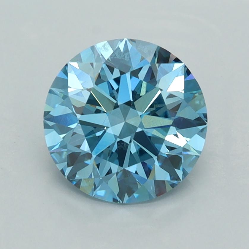 1.69 Ct. Fancy Vivid  Blue Round Lab Grown Diamond