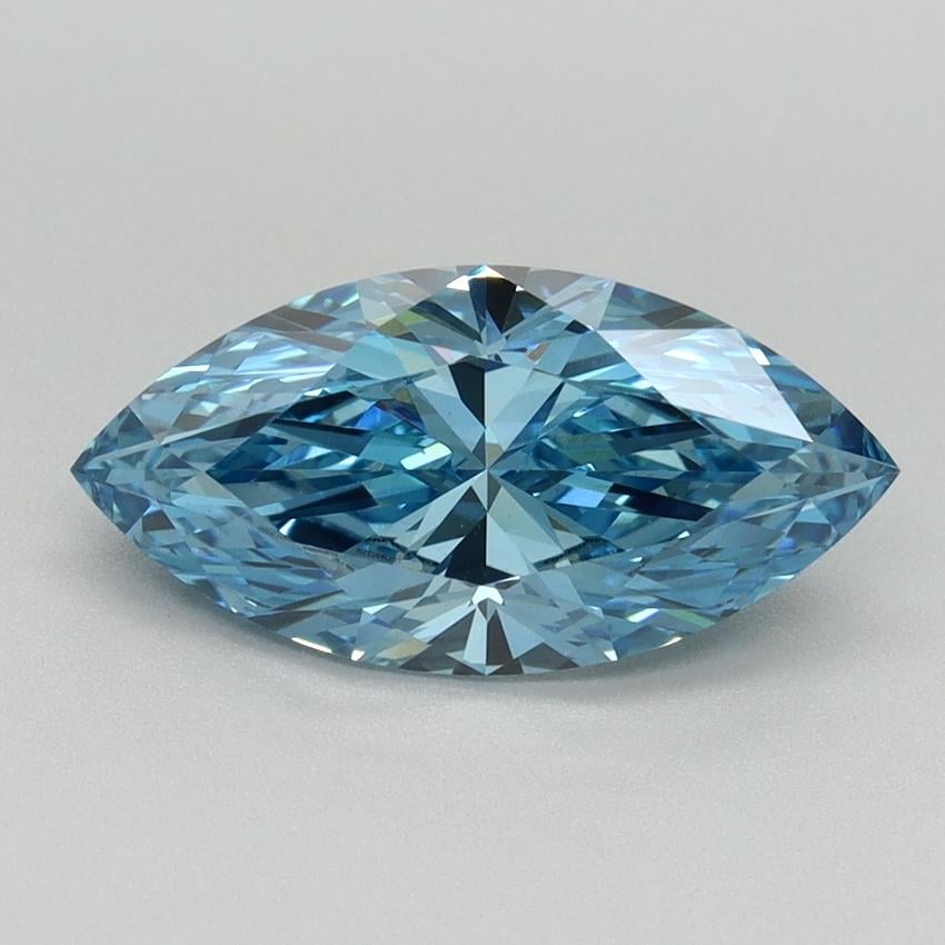 2.04 Ct. Fancy Vivid Blue Marquise Lab Grown Diamond