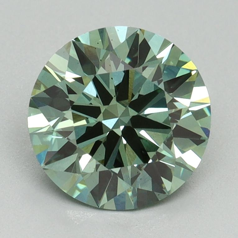 1.73 Ct. Fancy Vivid Green Round Lab Grown Diamond