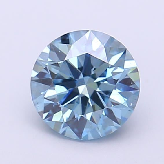 1.08 Ct. Fancy Vivid Blue Round Lab Grown Diamond