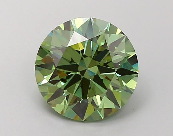 2.03 Ct. Fancy Vivid  Green Round Lab Grown Diamond