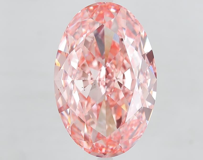 15.40 Ct. Fancy Vivid Pink Oval Lab Grown Diamond