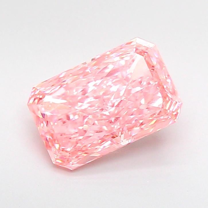 2.09 Ct. Fancy Vivid  Pink Radiant Lab Grown Diamond