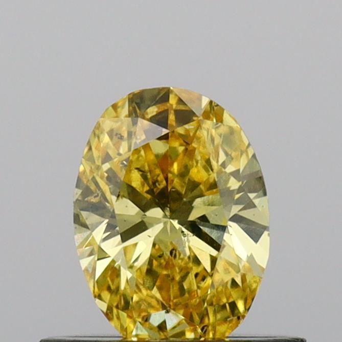 0.49 Ct. Fancy Vivid Yellow Oval Lab Grown Diamond