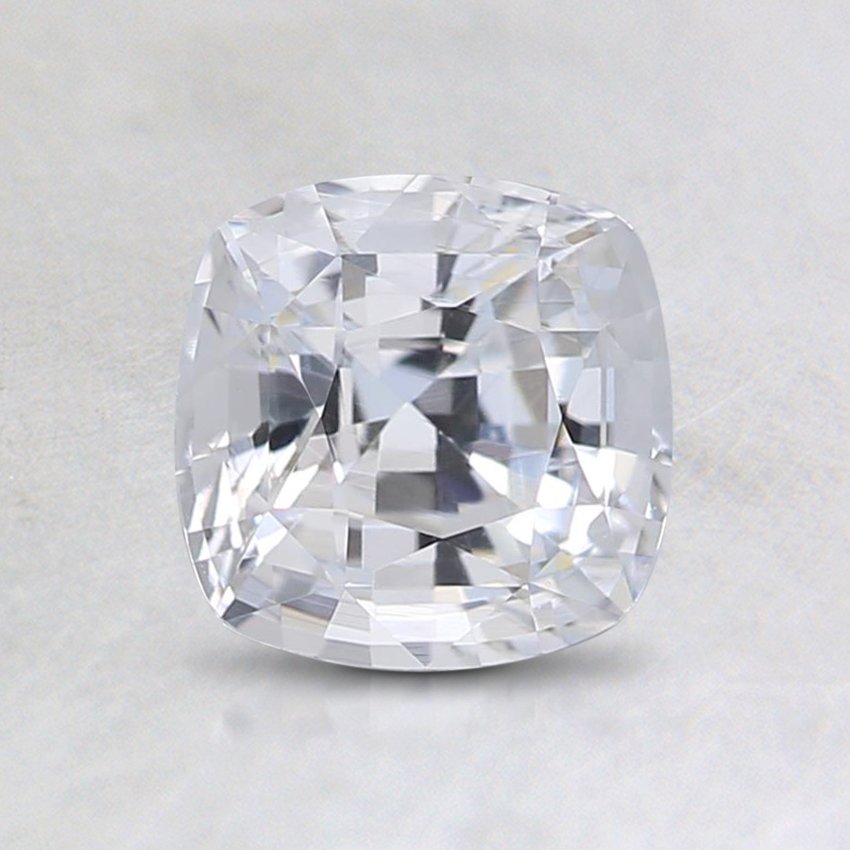 6mm White Cushion Sapphire