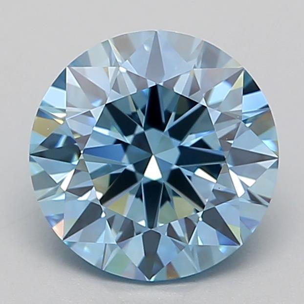 1.54 Ct. Fancy Vivid Blue Round Lab Grown Diamond