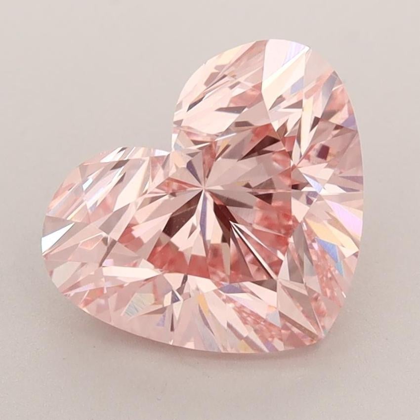 2.77 Ct. Fancy Intense Pink Heart Lab Grown Diamond