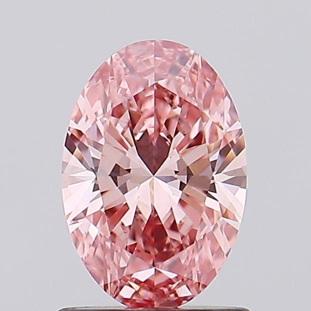 1.00 Ct. Fancy Vivid Pink Oval Lab Grown Diamond