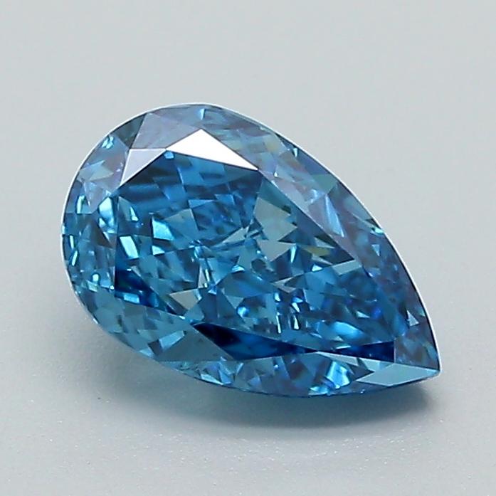 1.11 Ct. Fancy Vivid Blue Pear Lab Grown Diamond