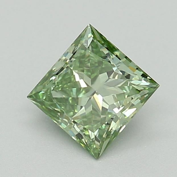 0.41 Ct. Fancy Vivid  Green Princess Lab Grown Diamond