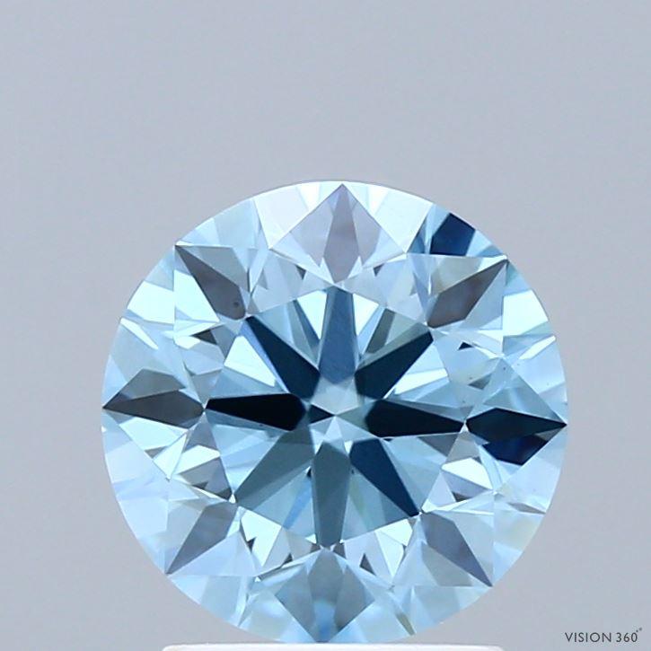 2.03 Ct. Fancy Vivid Blue Round Lab Grown Diamond