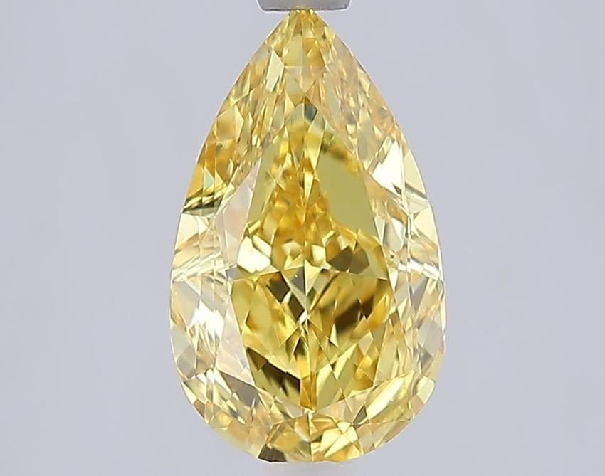2.01 Ct. Fancy Vivid Yellow Yellow Pear Lab Grown Diamond