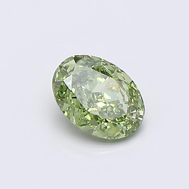 0.53 Ct. Fancy Vivid  Green Oval Lab Grown Diamond