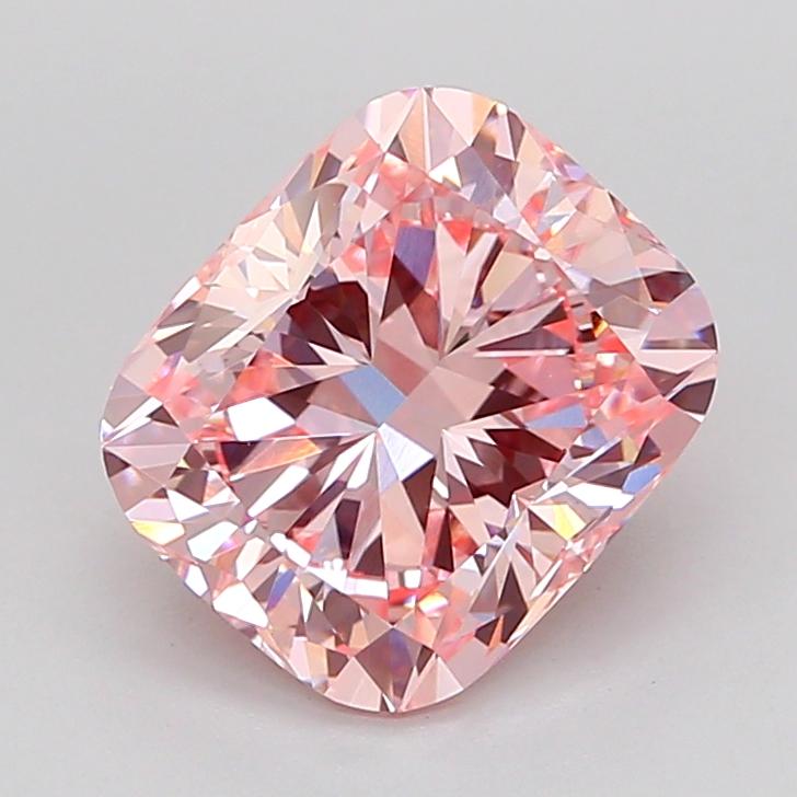 3.08 Ct. Fancy Intense Pink Cushion Lab Grown Diamond