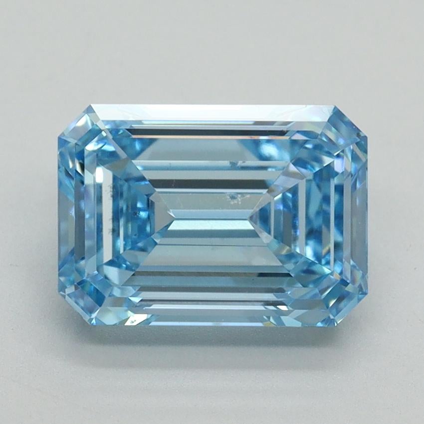 3.00 Ct. Fancy Intense Blue Emerald Lab Grown Diamond