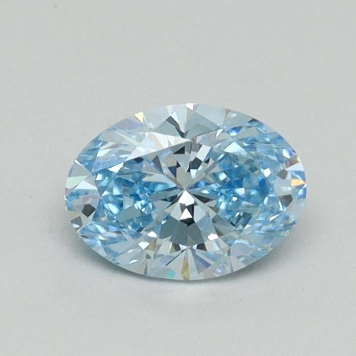 0.57 Ct. Fancy Vivid Blue Oval Lab Grown Diamond