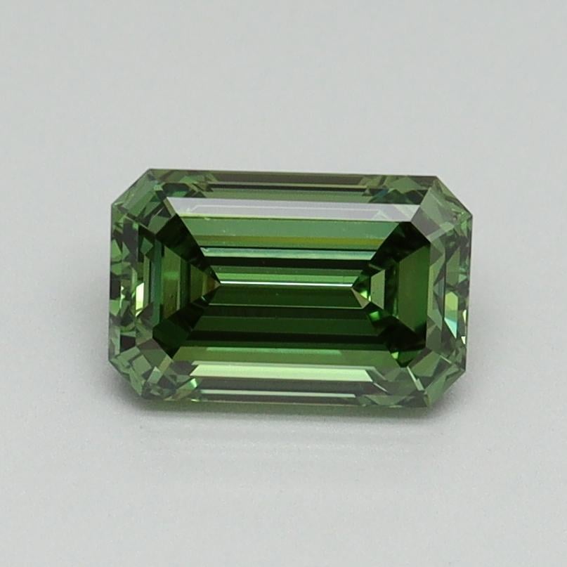 0.92 Ct. Fancy Vivid Pacific Green Emerald Lab Grown Diamond