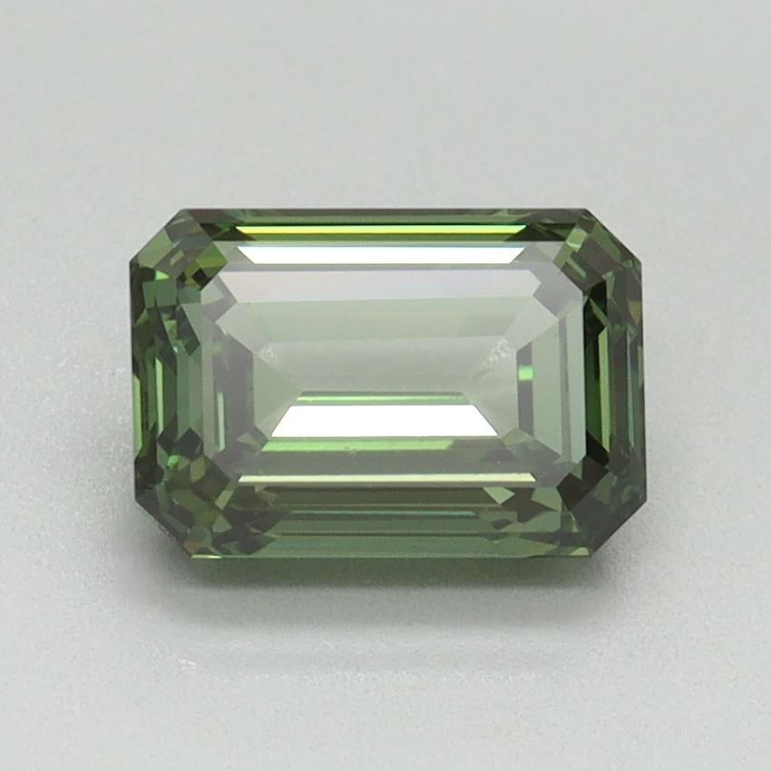1.56 Ct. Fancy Vivid Pacific Green Emerald Lab Grown Diamond