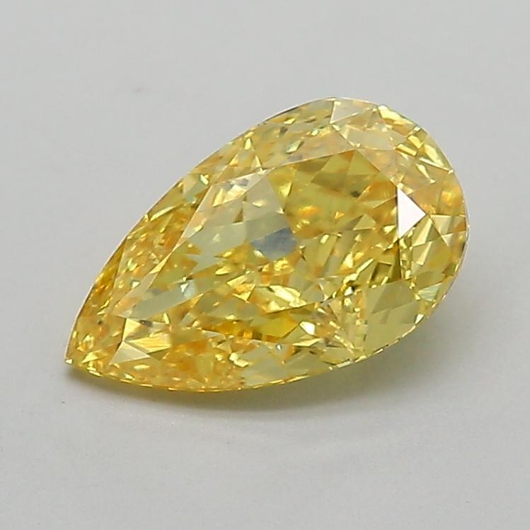 1.56 Ct. Fancy Vivid  Yellow Pear Lab Grown Diamond
