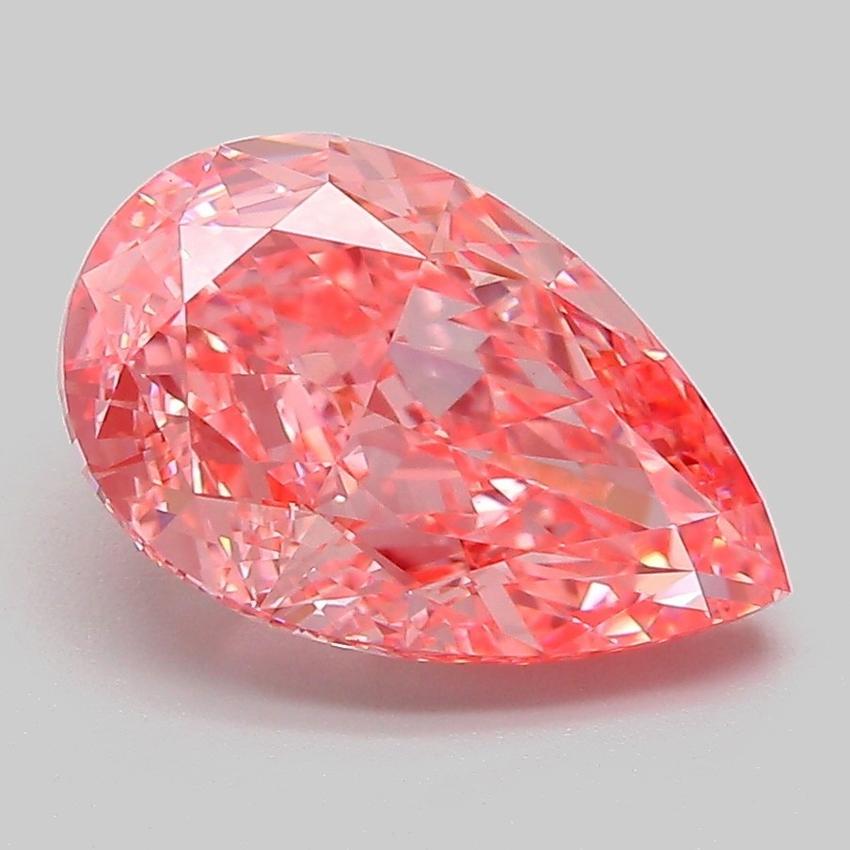 3.02 Ct. Fancy Vivid Pink Pear Lab Grown Diamond