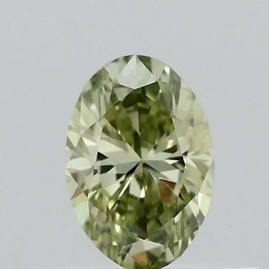 0.32 Ct. Fancy Vivid  Green Oval Lab Grown Diamond