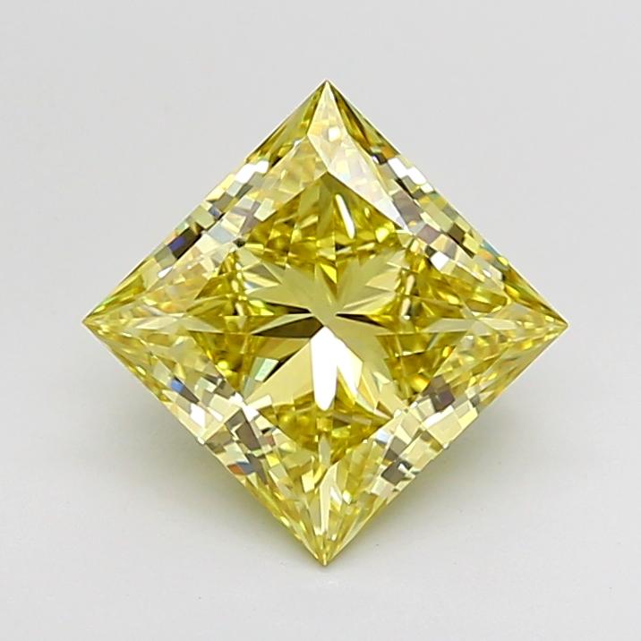 3.03 Ct. Fancy Intense  Yellow Princess Lab Grown Diamond