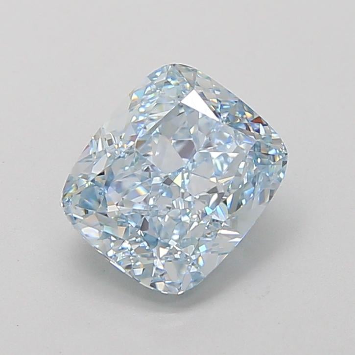 2.35 Ct. Fancy Vivid  Blue Cushion Lab Grown Diamond