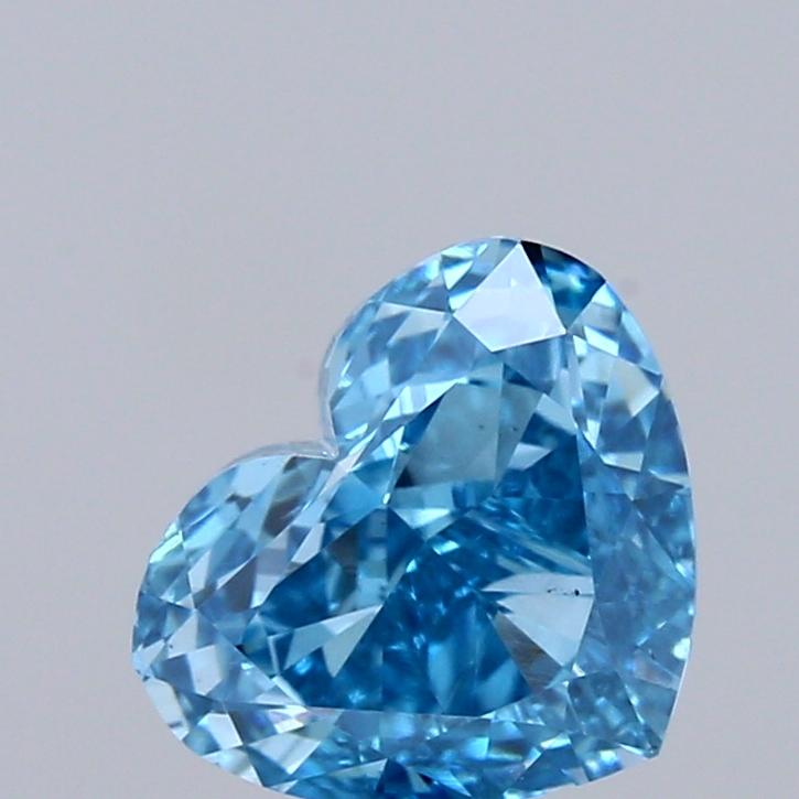 1.13 Ct. Fancy Vivid Blue Heart Lab Grown Diamond
