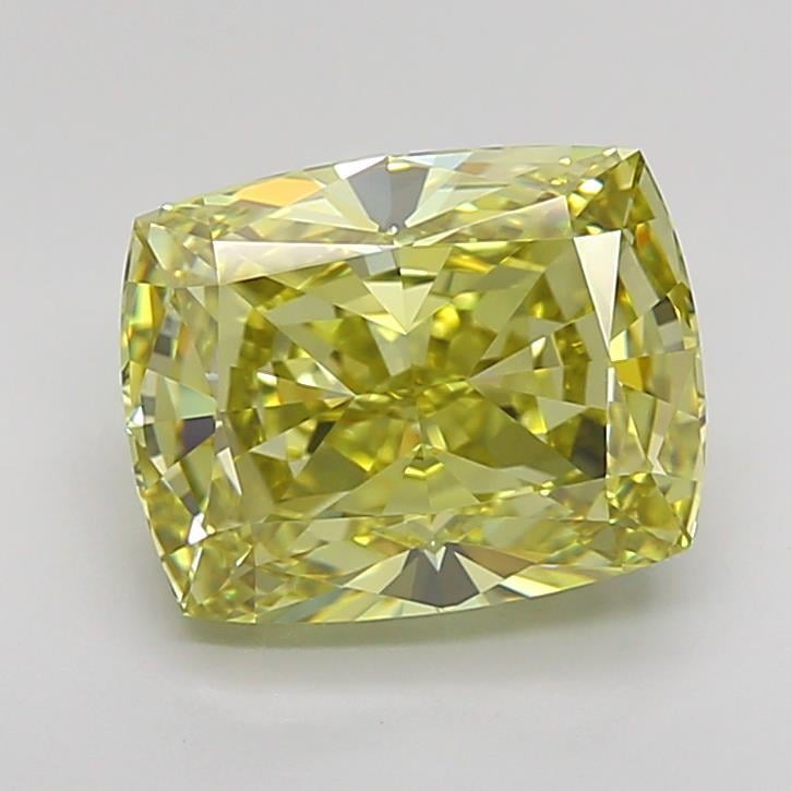 3.05 Ct. Fancy Yellow Cushion Lab Grown Diamond