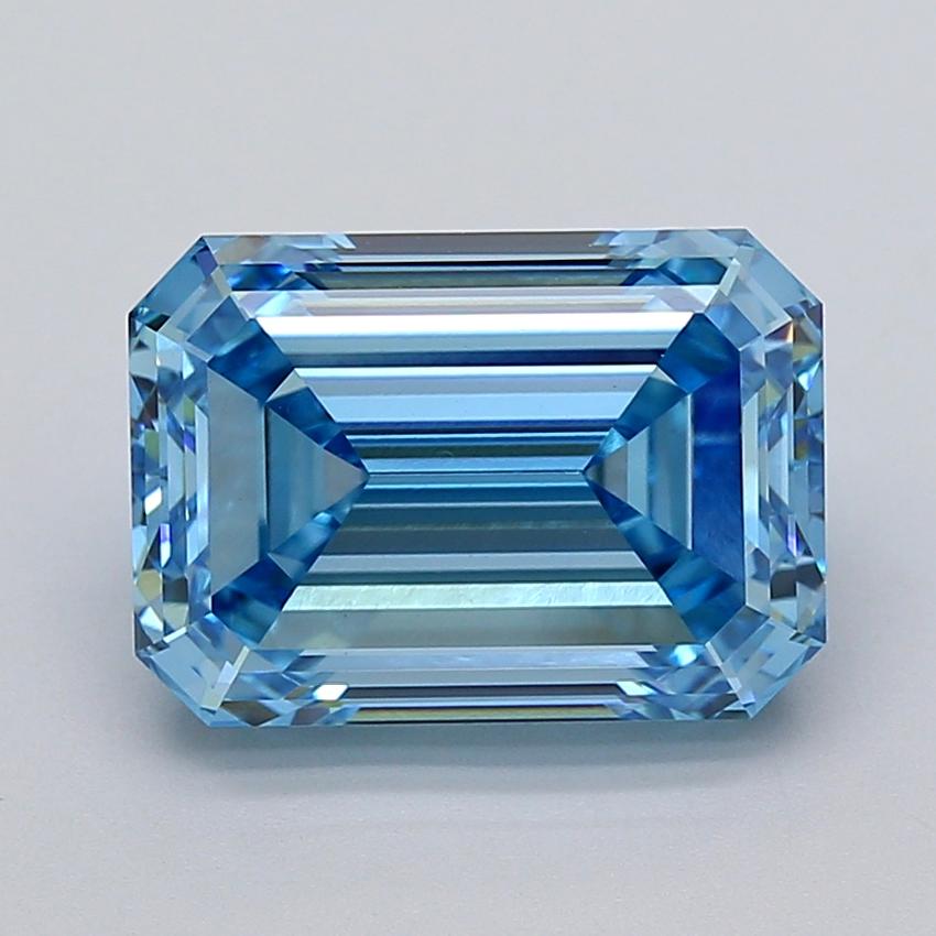 6.10 Ct. Fancy Vivid  Blue Emerald Lab Grown Diamond
