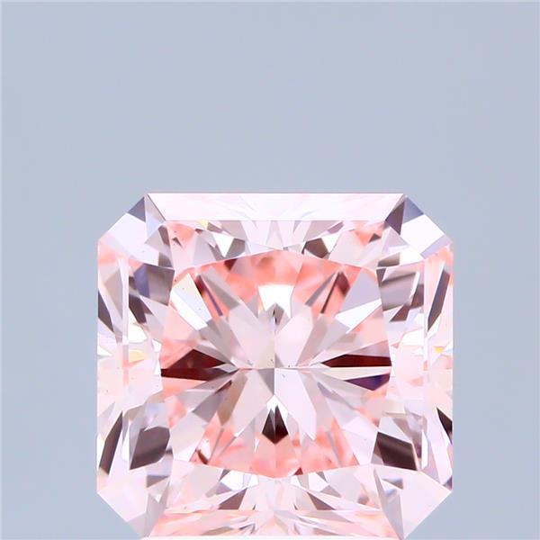 3.05 Ct. Fancy Intense Pink Radiant Lab Grown Diamond
