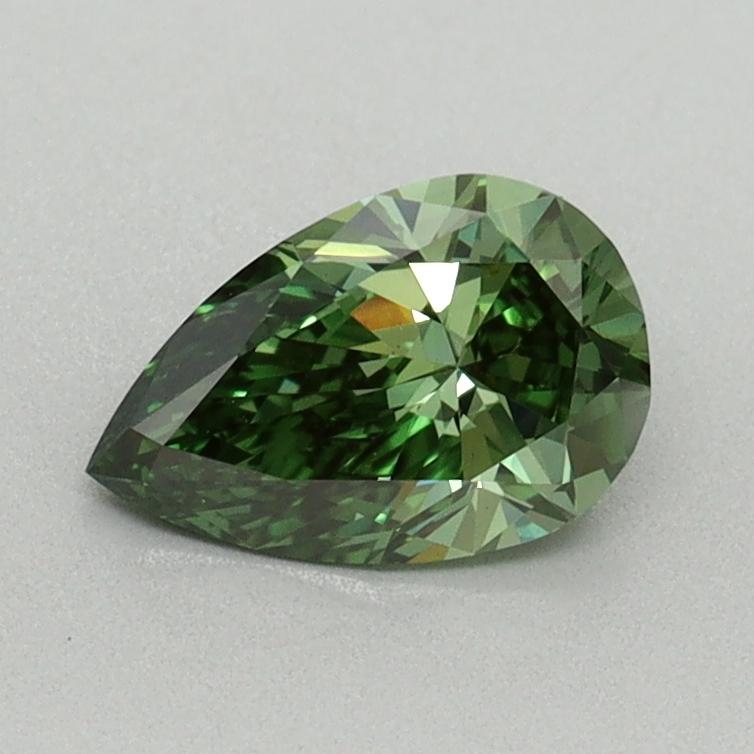 0.71 Ct. Fancy Vivid Green Pear Lab Grown Diamond