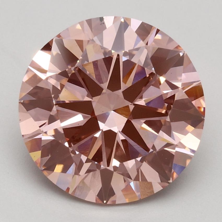 3.01 Ct. Fancy Intense Pink Round Lab Grown Diamond