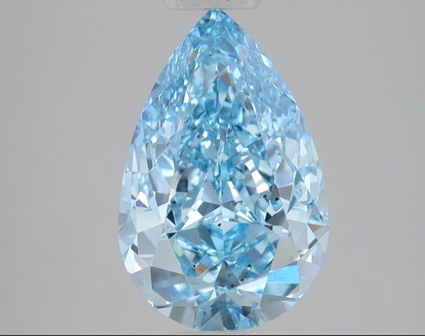 3.09 Ct. Fancy Vivid Blue Pear Lab Grown Diamond