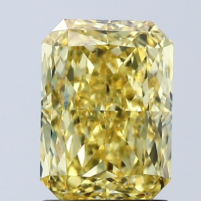 2.08 Ct. Fancy Vivid Yellow Radiant Lab Grown Diamond