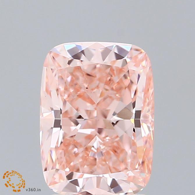 2.05 Ct. Fancy Vivid Pink Cushion Lab Grown Diamond