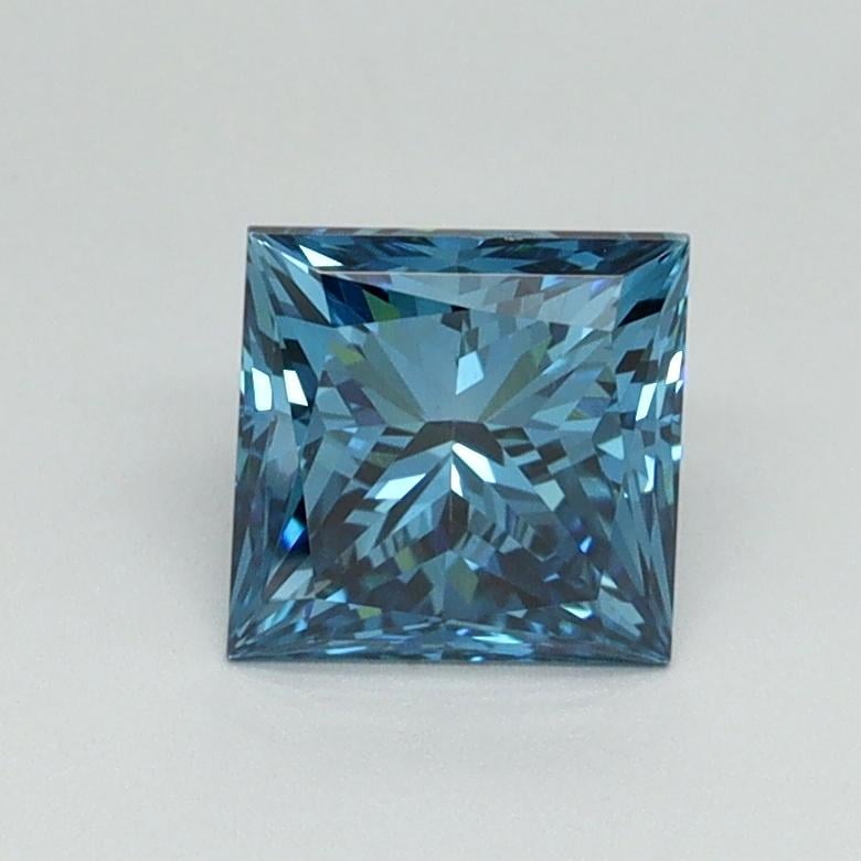1.03 Ct. Fancy Vivid Blue Princess Lab Grown Diamond