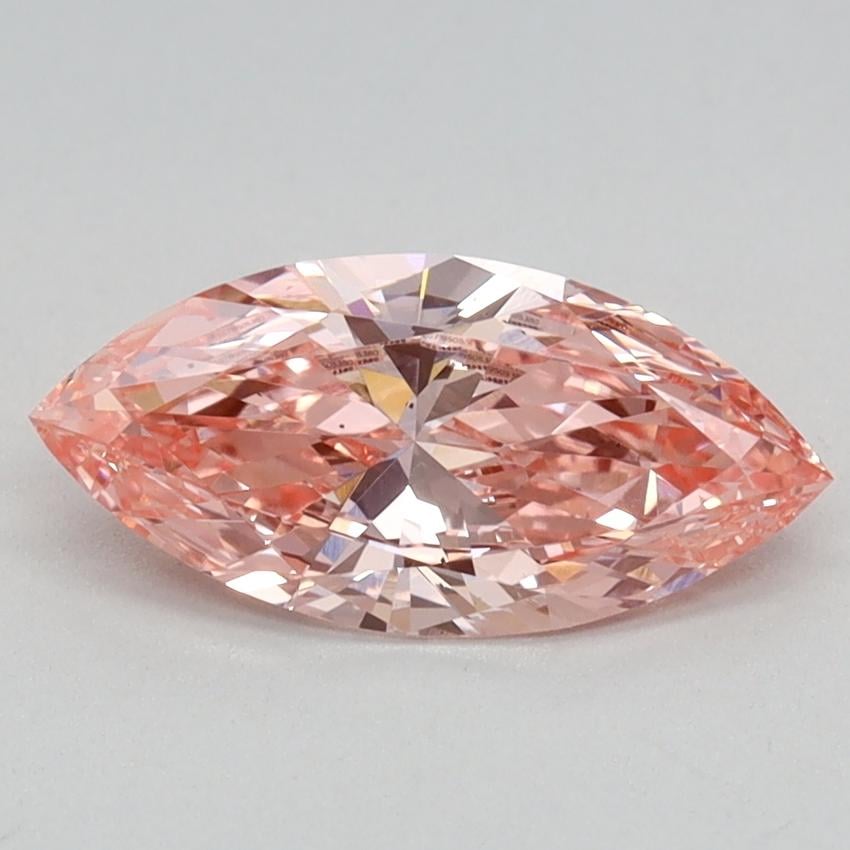 0.72 Ct. Fancy Vivid Pink Marquise Lab Grown Diamond