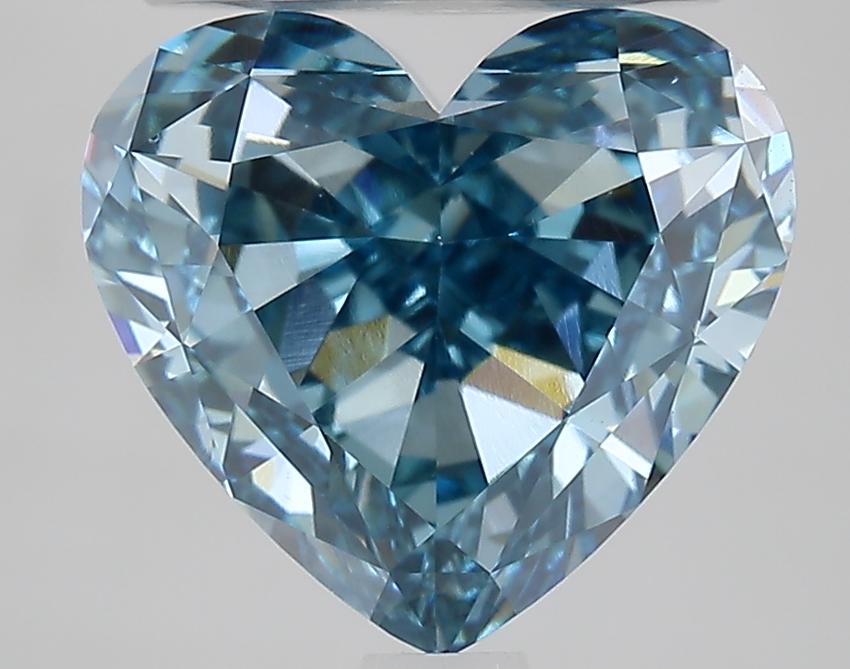 3.01 Ct. Fancy Vivid Blue Heart Lab Grown Diamond