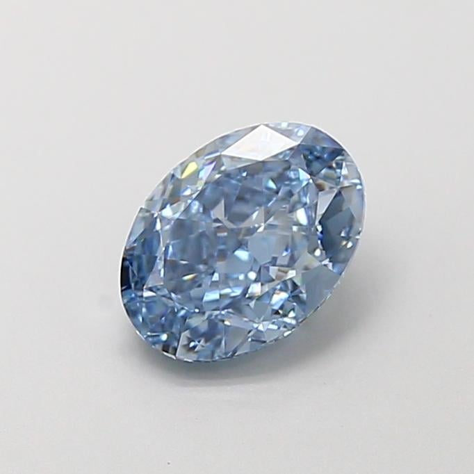 1.13 Ct. Fancy Vivid  Blue Oval Lab Grown Diamond