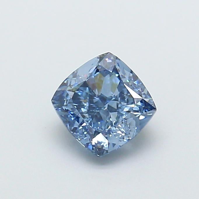 1.14 Ct. Fancy Vivid  Blue Cushion Lab Grown Diamond