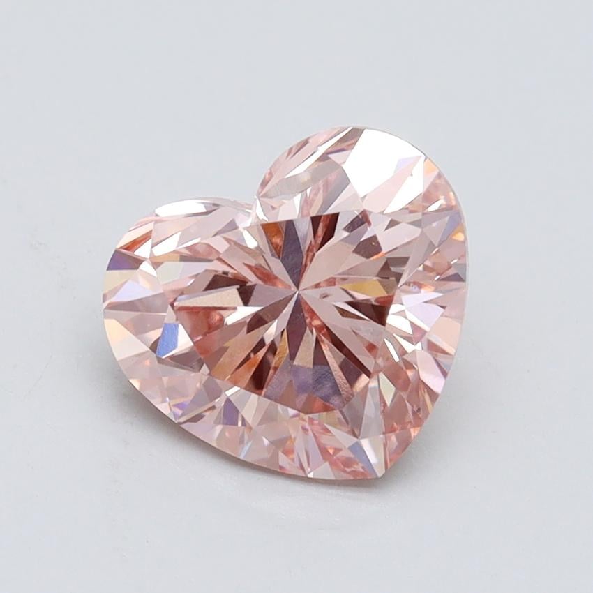 2.01 Ct. Fancy Intense Pink Heart Lab Grown Diamond